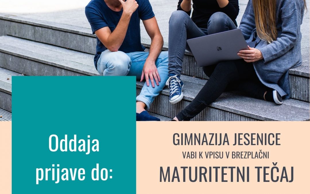 Maturitetni tečaj – vabilo k vpisu