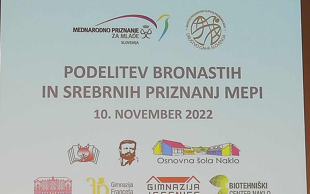 Podelitev bronastih in srebrnih priznanj MEPI