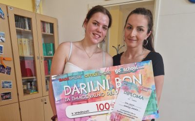 Zmaga naše dijakinje na likovnem natečaju Rišem za prijatelja